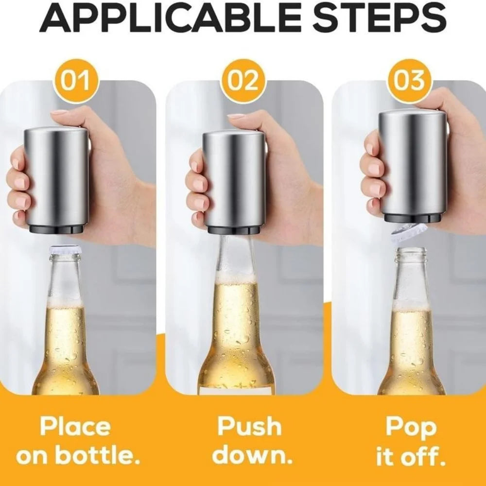 1PC Stainless Steel Automatic Beer Bottle Opener