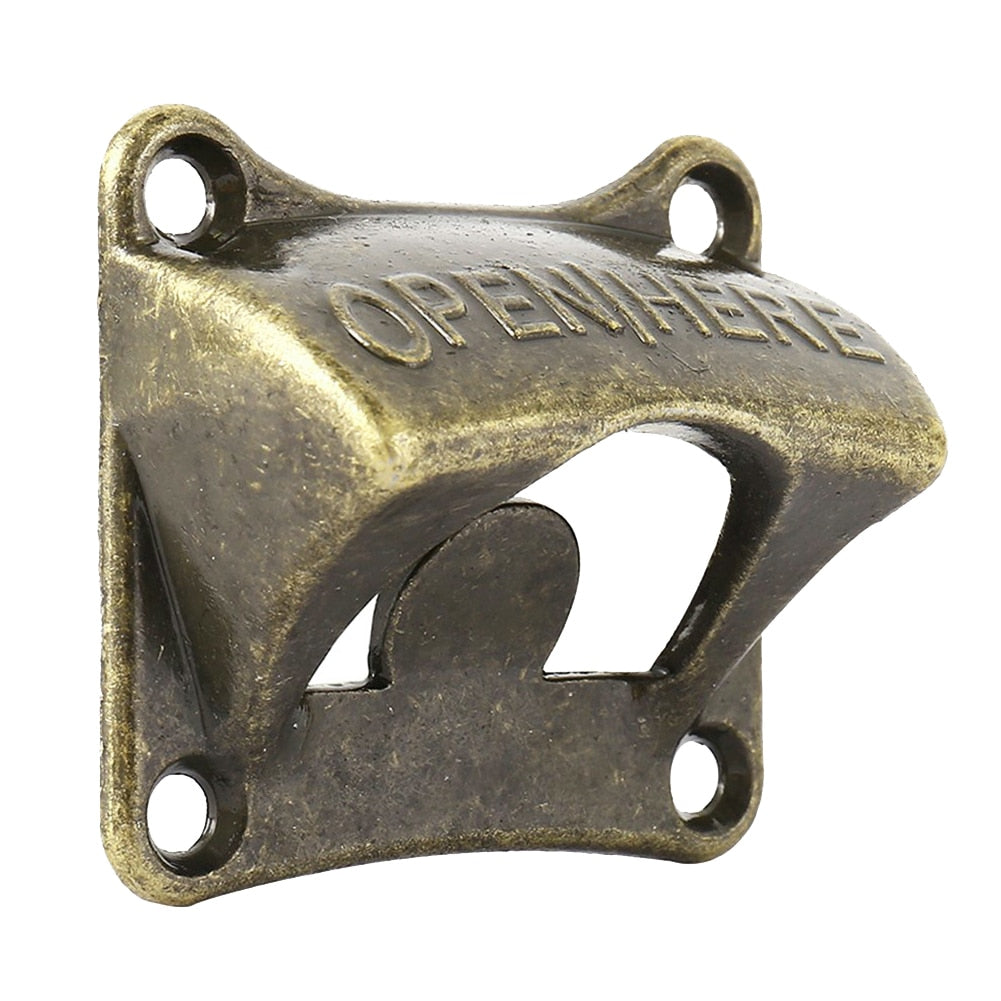 Vintage Bronze Wall Mounted Bottle Opener