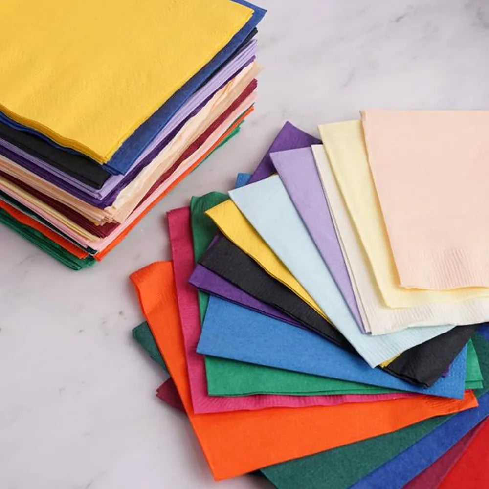 100 Pcs - Colorful Party Napkins