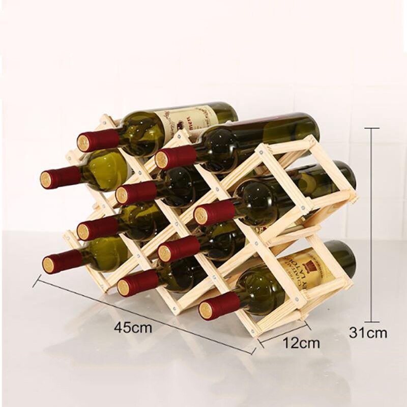 3/6/10 Wooden Wine Bottle Rack