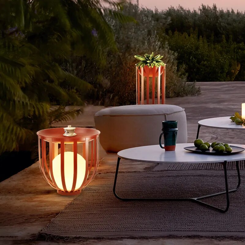 Solar Garden Flowerpot Floor Lamp