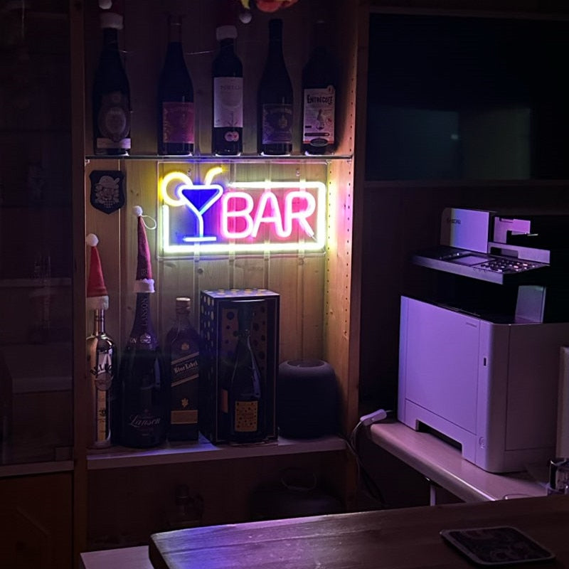 Wine Glass Neon Bar LED Sign