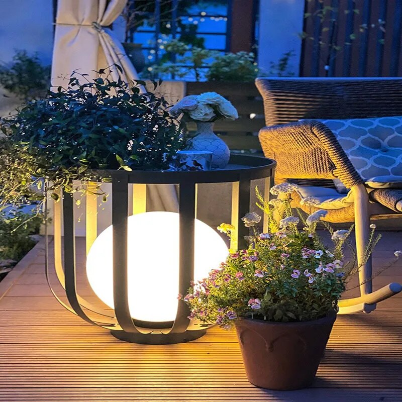 Solar Garden Flowerpot Floor Lamp