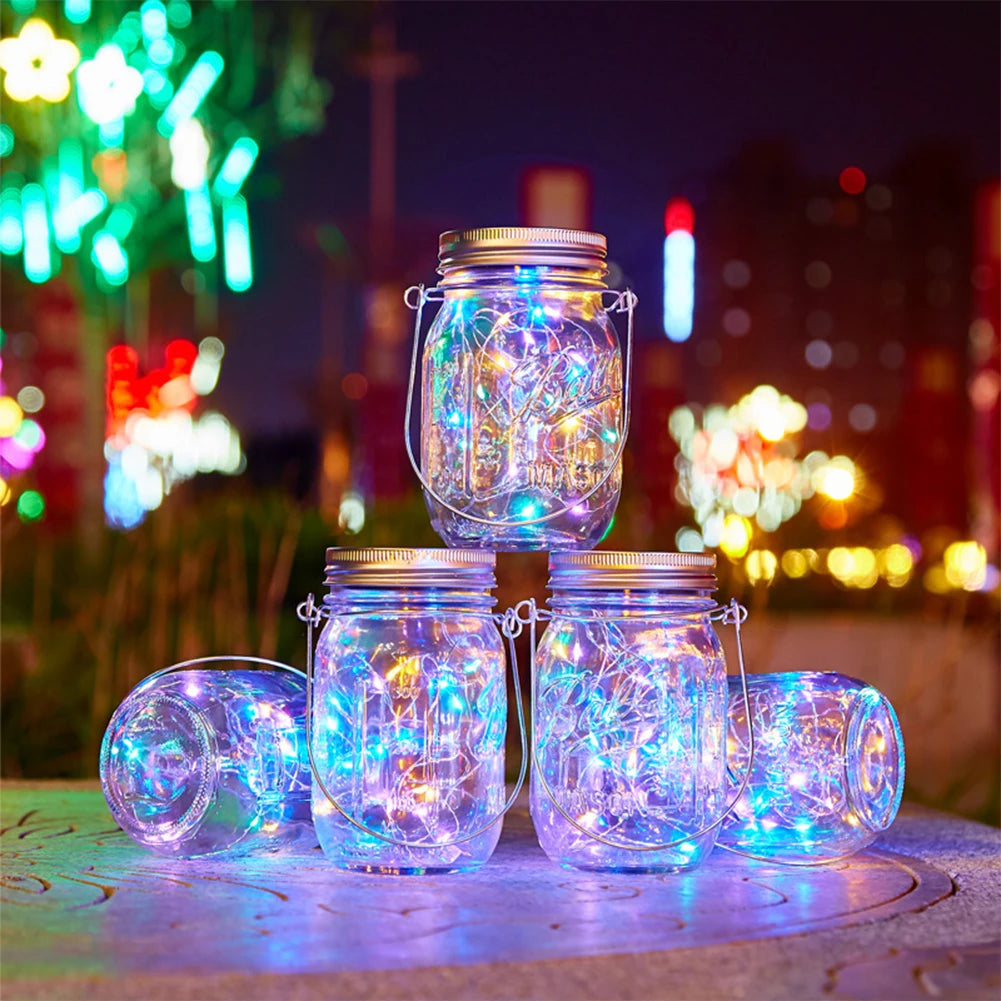 Solar Mason Jar Lid Lights for Outdoors （No Jars）