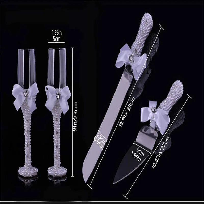 4Piece Wine and Cake Server Set