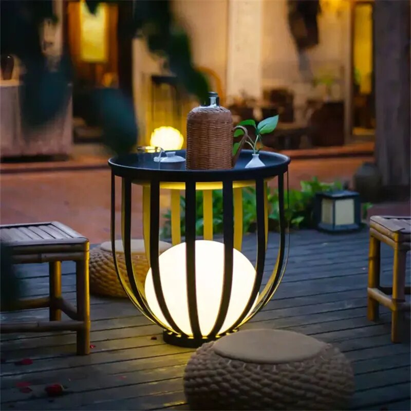 Solar Garden Flowerpot Floor Lamp