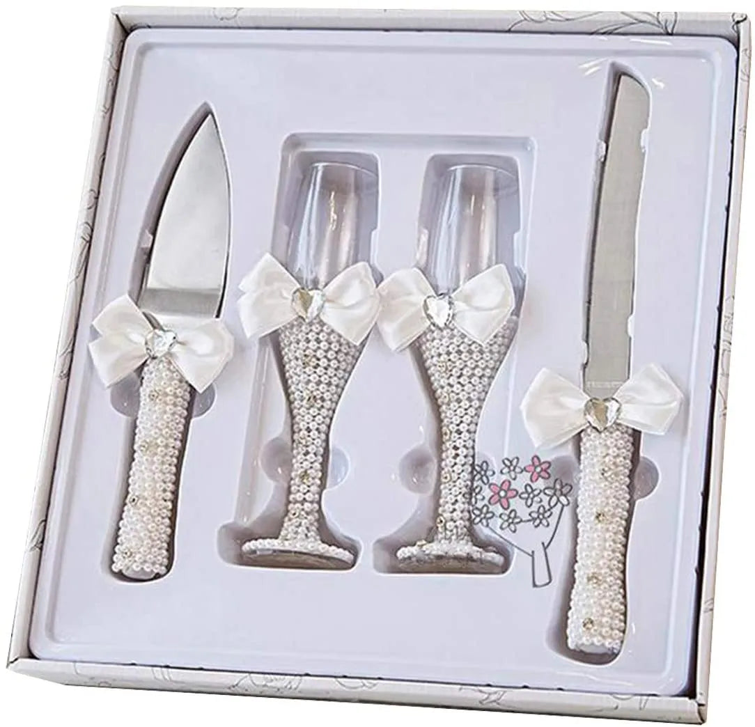 4Piece Wine and Cake Server Set